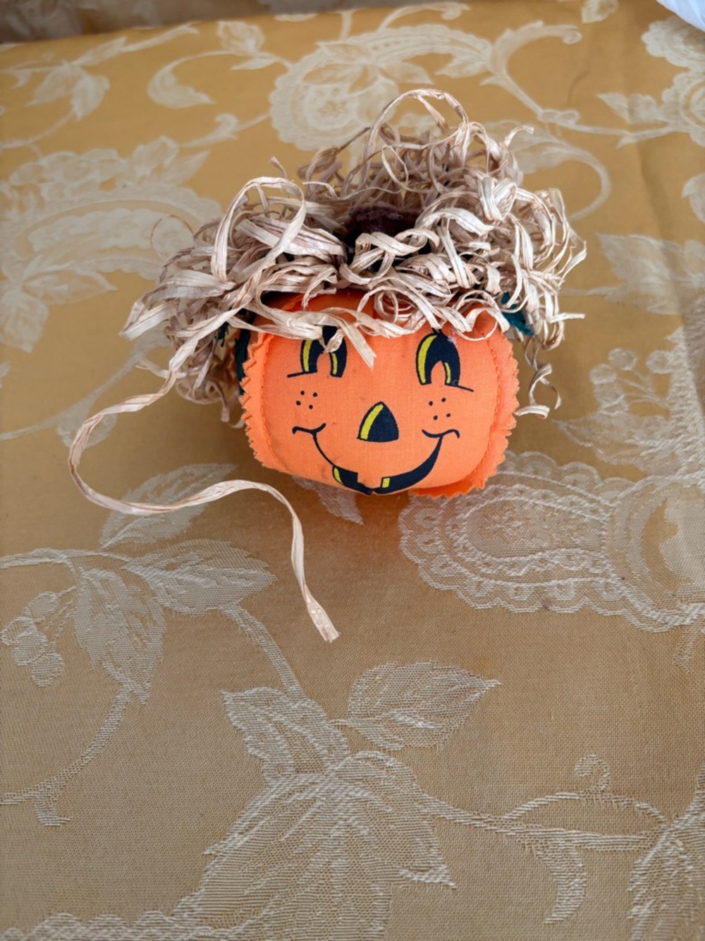 Vintage Plush Pumpkin
